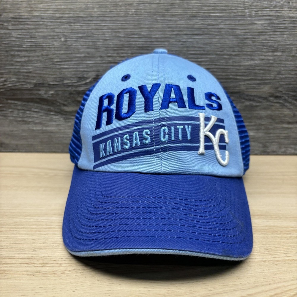 Kansas City Royals Hat Cap Snap Back Mens MLB Baseball Trucker Embroidered Blue